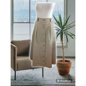 Womens Vintage Diversity Sport Cotton Vtg Tan Skirt Midi Sz 4 Pockets academia